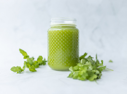 Grøn juice med mynte