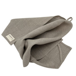 Hørviskestykke i beige