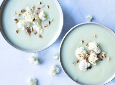 Blomkål-porre suppe