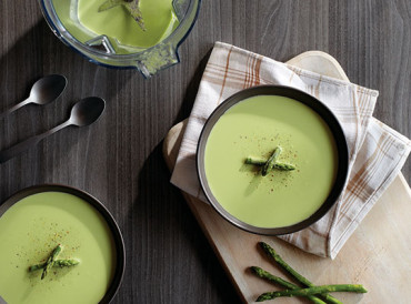 Asparges- og porresuppe