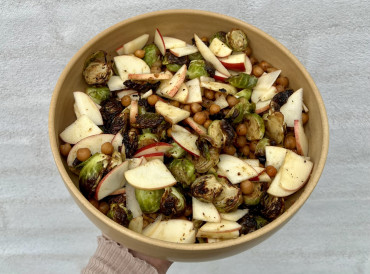 Rosenkål og kikærter i airfryer