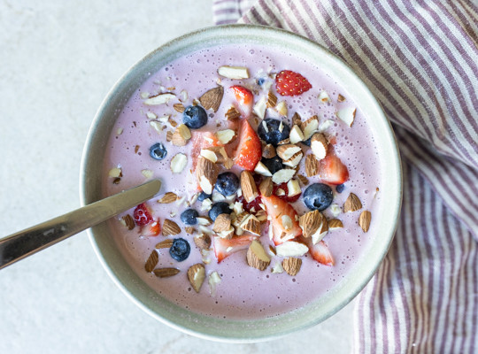 Vegansk jordbær koldskål 