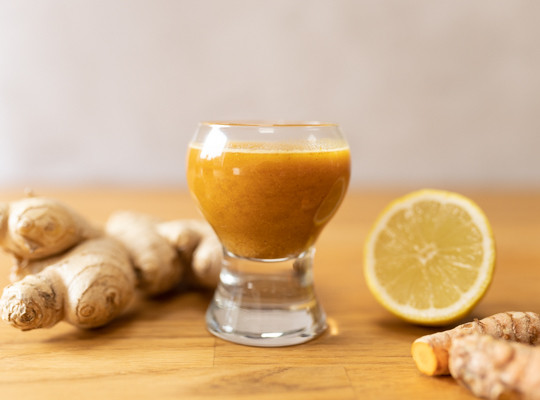 Energishot med ingefær