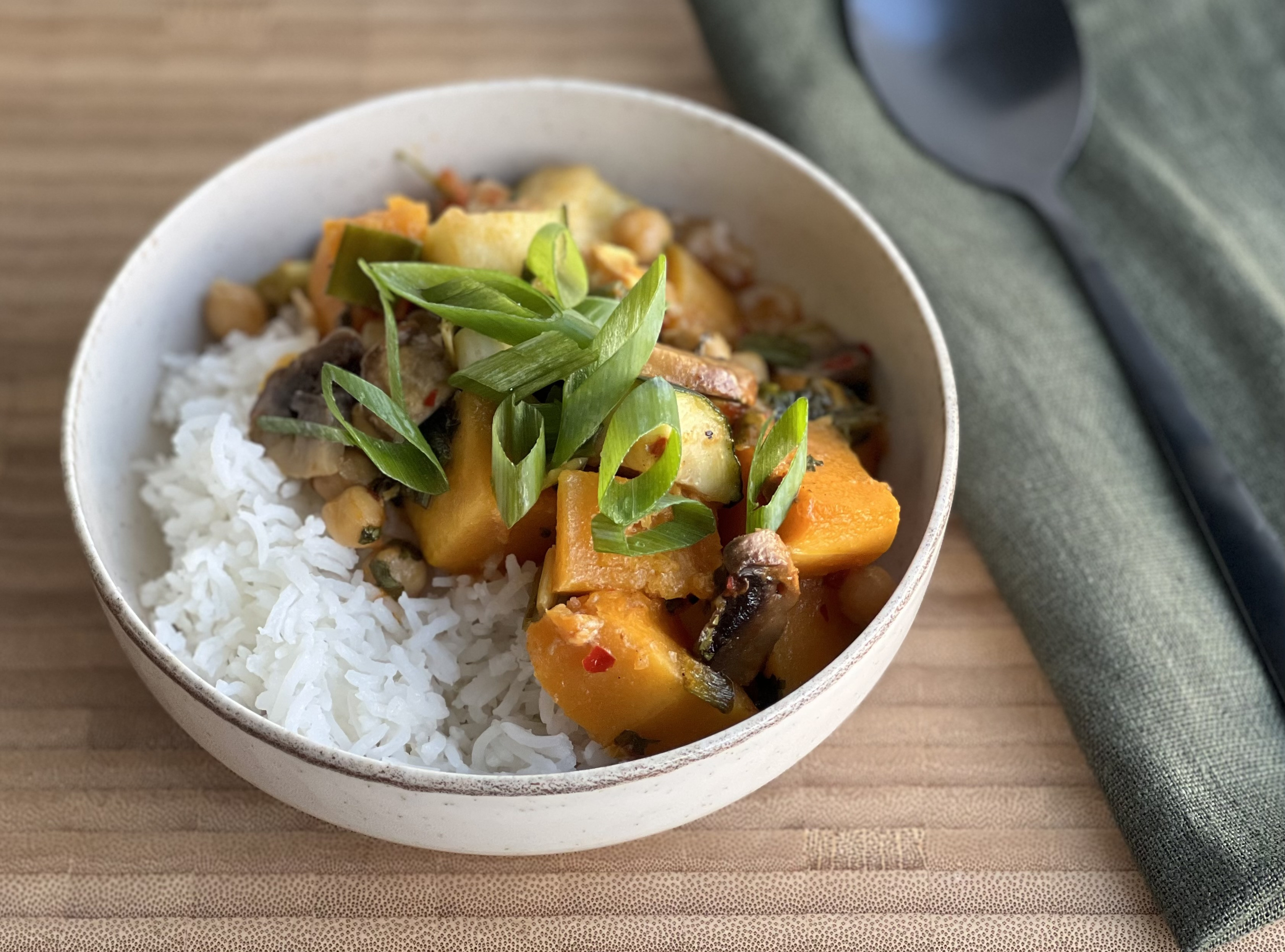 Butternut med rød karry | Opskrift med butternut