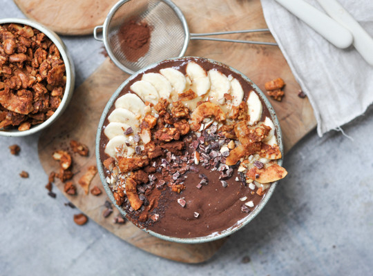 smoothiebowl med rå kakao