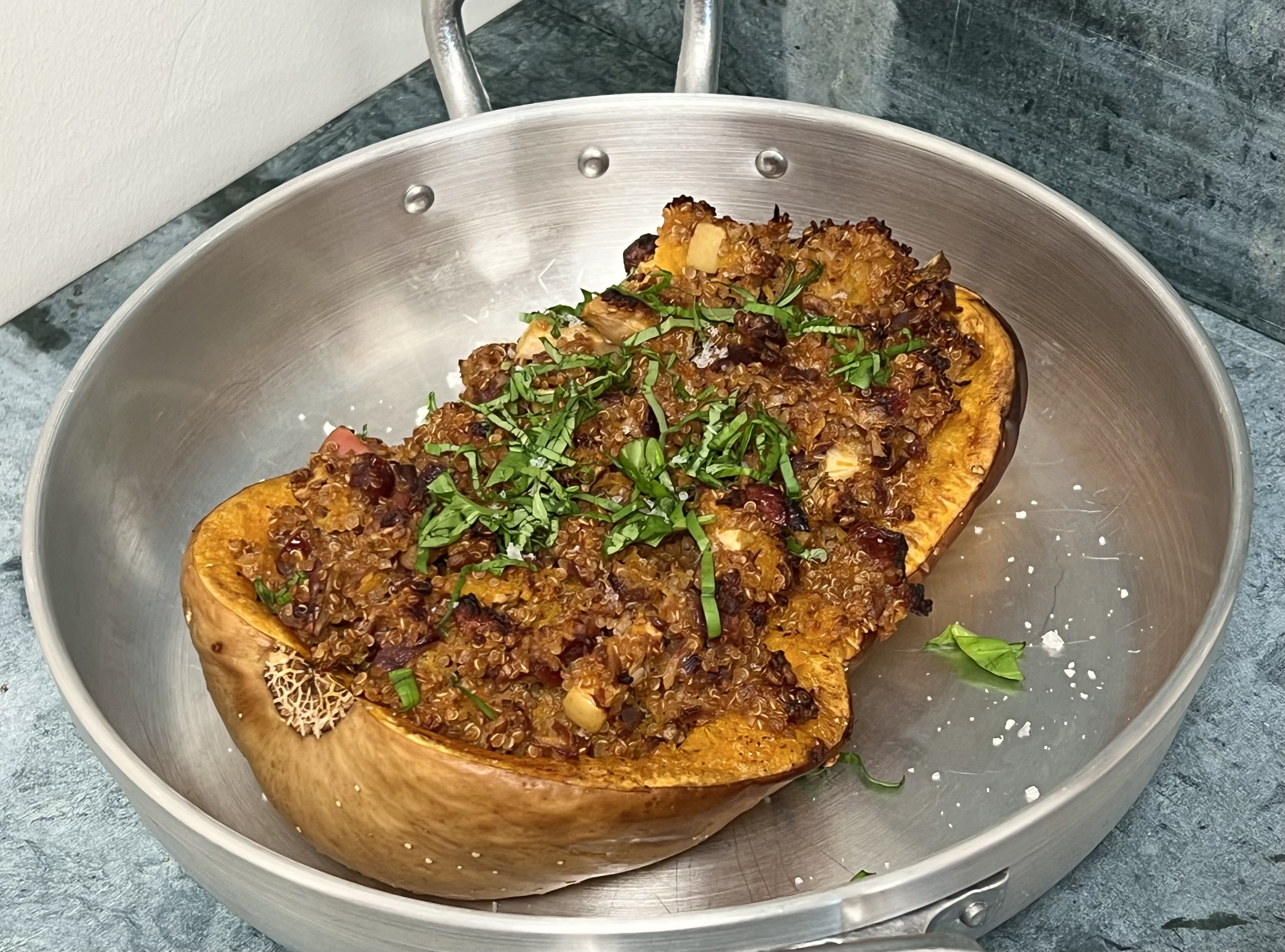 Fyldt butternut squash | Opskrift med græskar