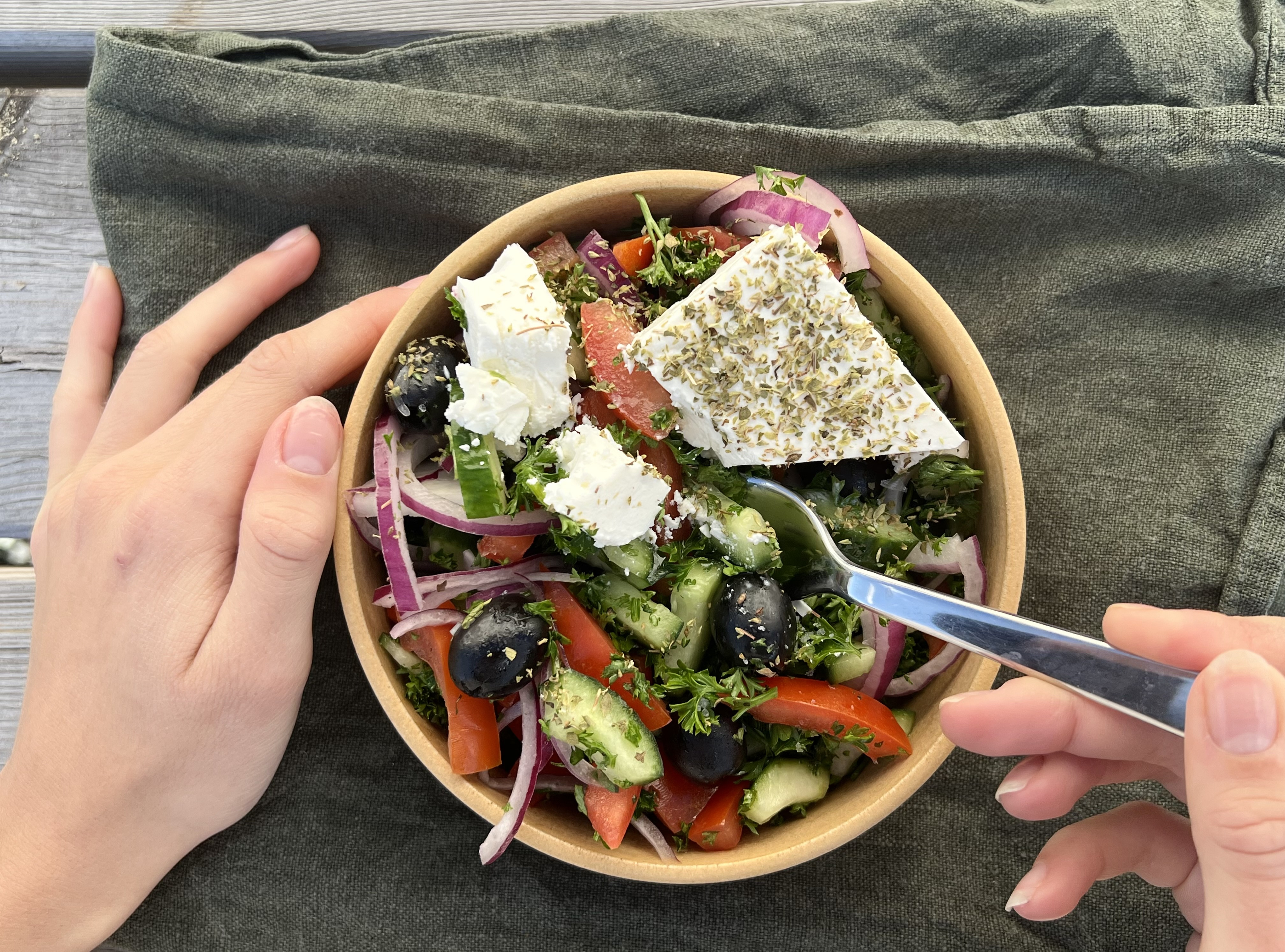 Græsk salat | Klassisk græsk salat 