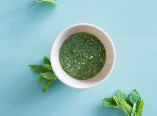 Skavlderkålspesto på Vitamix