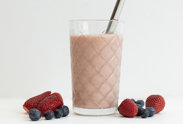 Sund jordbaermilkshake