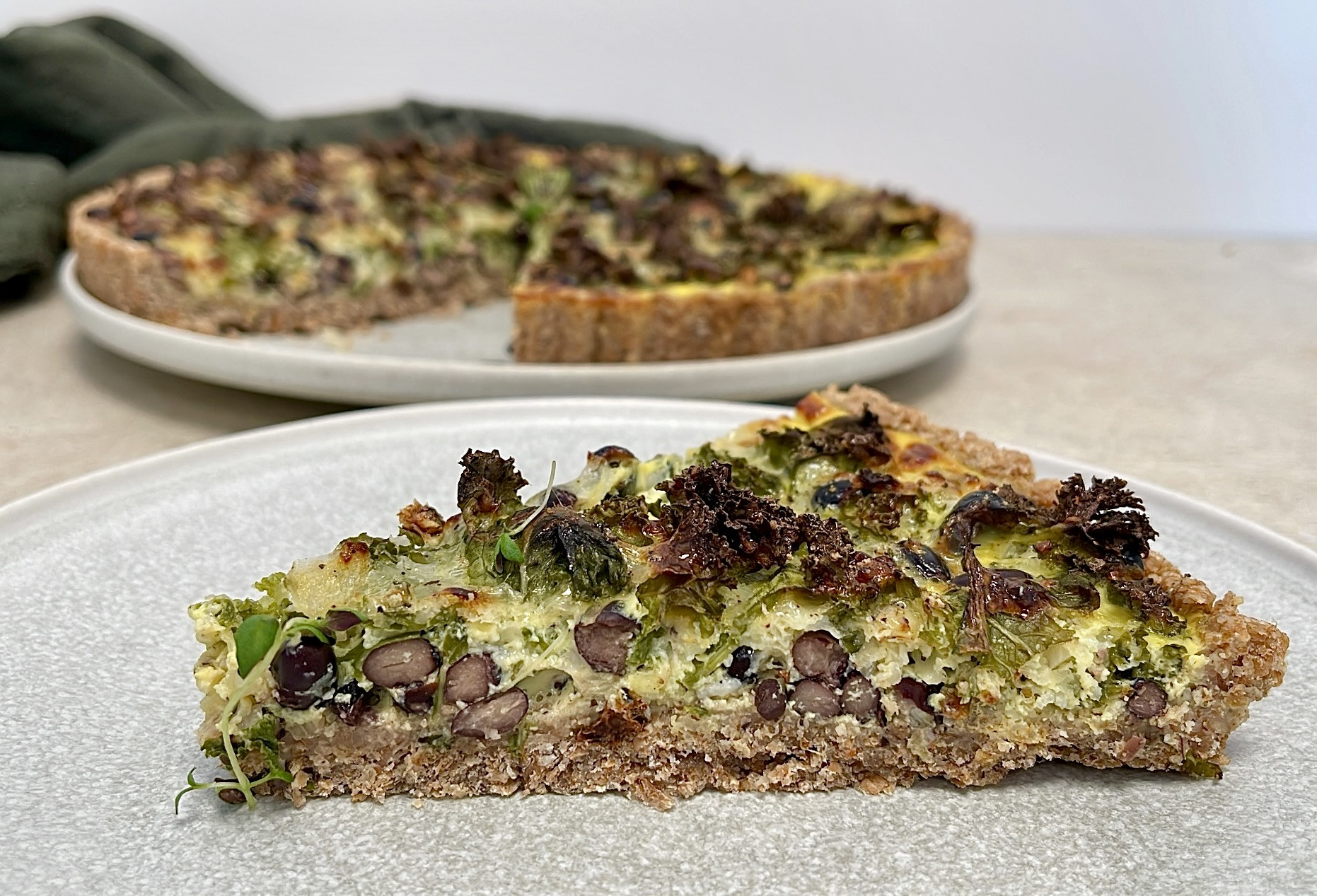 Tærte med grønkål og bøner | Vegetarisk mad