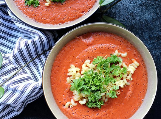 Tomatsuppe | Suppe med bønner og peberfrugt